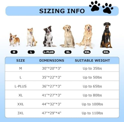 Sunheir durable dog bed cover replacement package contents view.