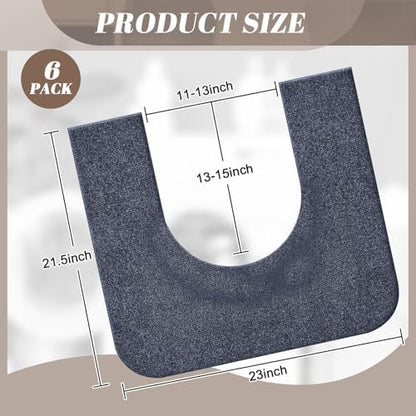 Drydiet U shaped gray urinal mats for bathroom floor
