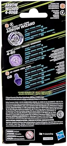 Beyblade X Arrow Wizard 4-80GB Booster Pack Set with Stamina Type Top; Authentic Takara Tomy Battle Tops Games/Toys for Boys and Girls 8+ - Image 6