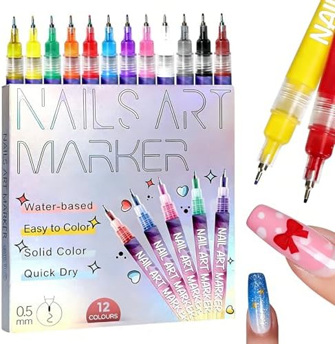 Close up of Muzamox 0.5mm fine tip nail marker