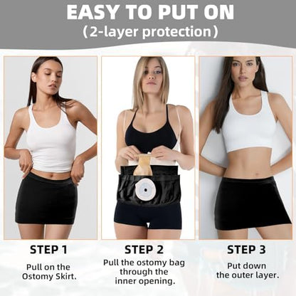 JDVBDNK Colostomy Wrap being worn under clothing for stoma privacy