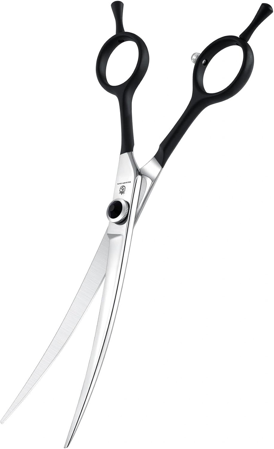 Dragon Creek 6.5" Downward Curved Dog Grooming Scissors Shears for Grooming Face and Paws Safety Round Tips Shears Trimming Cutting Scissors for Dog Cat Pet Black - Image 9
