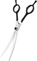 Dragon Creek 6.5" Downward Curved Dog Grooming Scissors Shears for Grooming Face and Paws Safety Round Tips Shears Trimming Cutting Scissors for Dog Cat Pet Black - Image 9