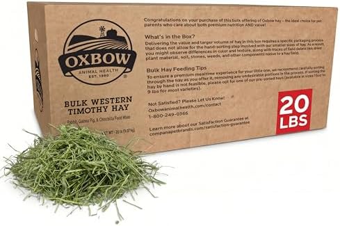 Oxbow small pet grass hay showcasing fresh green leafy texture for rabbit and guinea pig foraging.