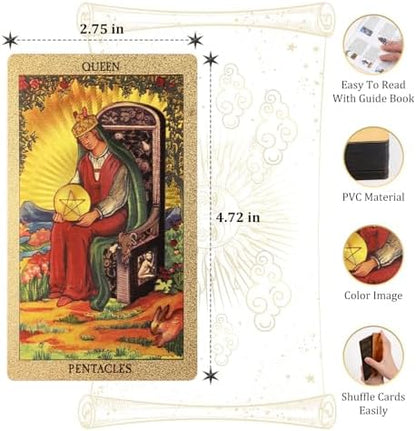 Durable waterproof PVC tarot cards being shuffled