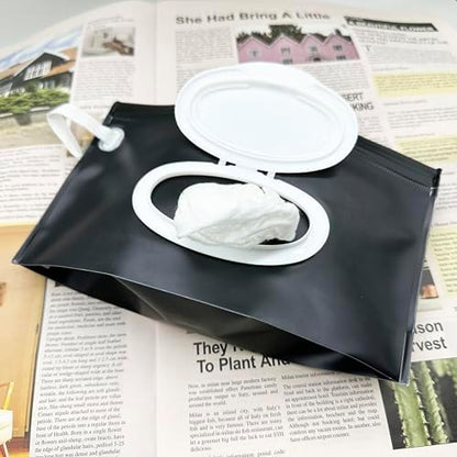 Close up of Voongor wet wipe pouch flip top mechanism