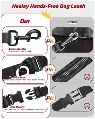 Heelay dog leash worn as a waist belt