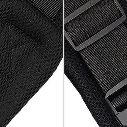 Holiberty motorcycle safety harness worn as toddler walking aid