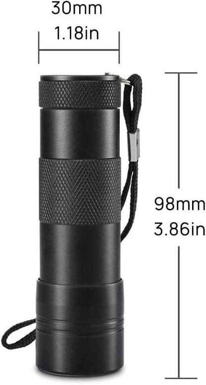 JacobsParts UV Flashlight Black Light, Handheld Inspection Blacklight 12 Led 395nm Mini Light Torch for Dog Pet Urine Stains, Bed Bugs Detector and Scorpions - Image 9
