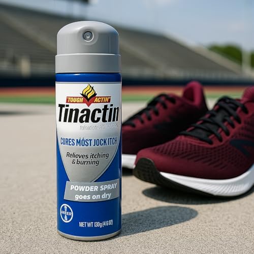 Tinactin tolnaftate one percent powder spray nozzle close up view