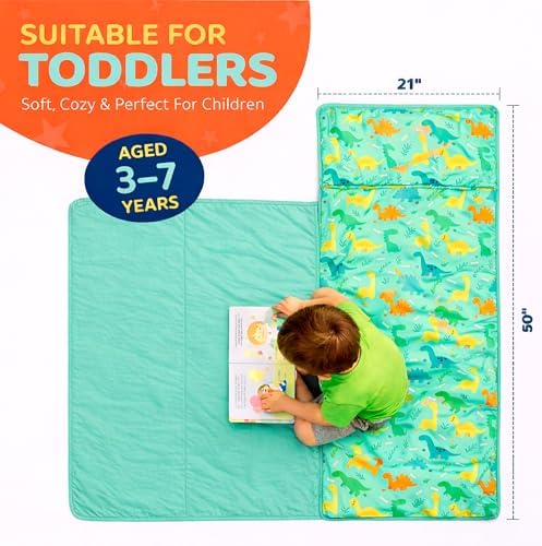 YHROI lightweight toddler bedding set fully extended showing the blanket length.