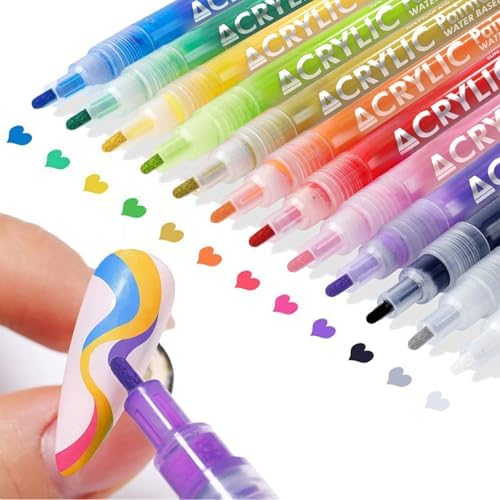 Kidology 12 colors nail art pens set front view packaging
