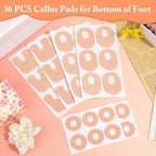 Self adhesive foot corn cushions in U shape shape for heel and sole pressure relief