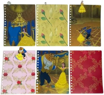 Close up of Belle and Beast illustrated cover design