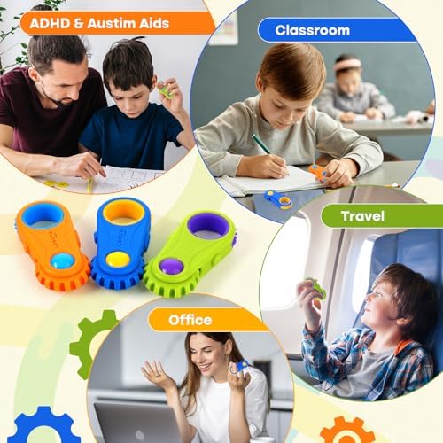 LESONG multi-functional stress relief toy package showcasing the rotating and kneading options for autism focus.