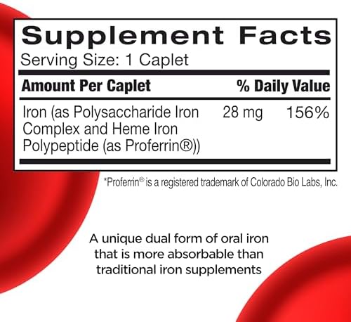 Feosol Complete high absorption iron supplement sealed bottle top view
