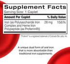 Feosol Complete high absorption iron supplement sealed bottle top view