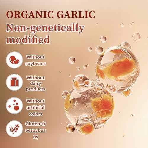 Authentic USA imported Ylotre garlic extract dietary wellness softgels close up view