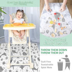 Large disposable baby led weaning floor cover with marine life graphics.