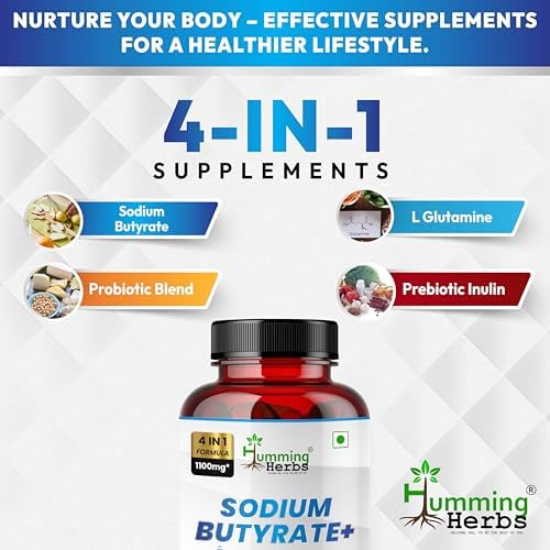 Humming Herbs sodium butyrate capsules for gut microbiome and intestinal support