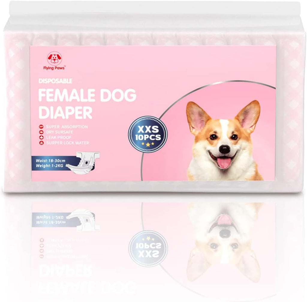 Close up look at the pink checkered pattern design on Flying Paws pet nappies for female cats or dogs