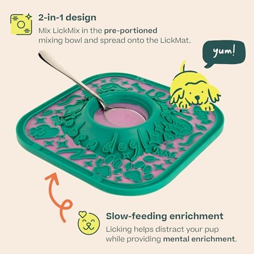 Woof LickMat non-slip suction cups on reverse
