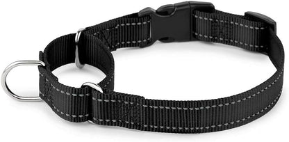 PLUTUS PET Reflective Martingale Collar with Quick Snap Buckle,No Pull Dog Choker Collar for Small Medium Large Dogs,M,Hot Pink - Image 10