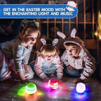 Glowing LED effect of Ancesfun Easter egg toys in the dark