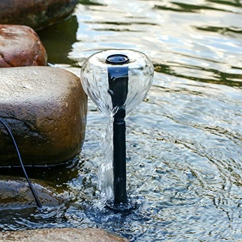 Decdeal submersible fountain pump installed in a pond