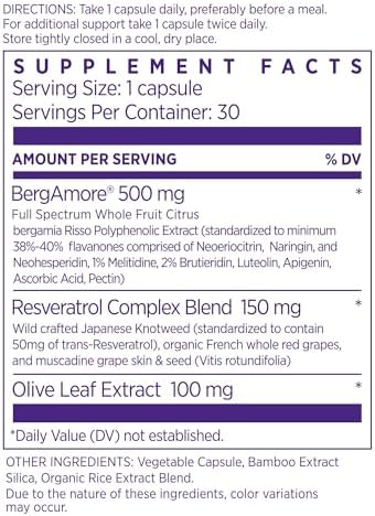 Naomi Italian Citrus Bergamot bottle label featuring BergAmore extract