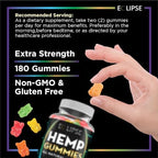 Eclipse Hemp 180 count hemp oil gummies lifestyle arrangement