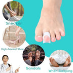 Washable and reusable gel hammer toe straightener for pain relief