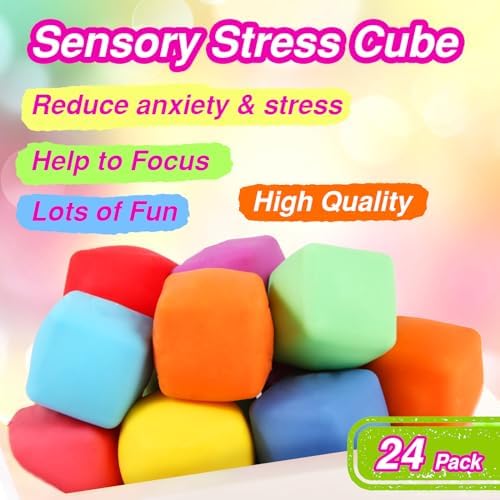A hand stretching a miniature soft fidget squishy toy for anxiety relief.