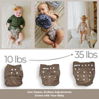 Nora's Nursery cloth diapers display with bamboo inserts