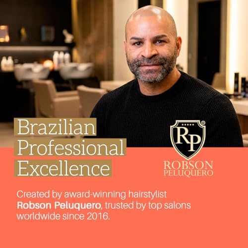 Complete professional hair developer and dust-free lightener system from Robson Peluquero on a clean background.