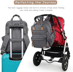 Iniuniu travel backpack showing back luggage sleeve for suitcase attachment