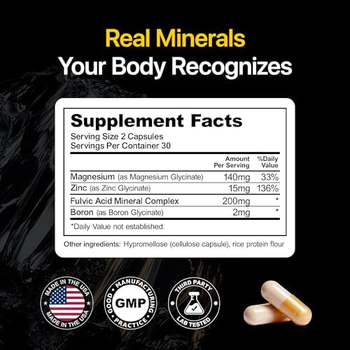 Bioavailable mineral vitamins and minerals supplement for sustained endurance and strength.