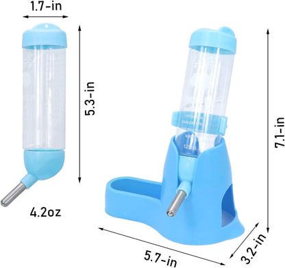 Wontee Hamster Water Bottle Water Dispenser Hamster Silent Exercise Running Wheel for Dwarf Hamsters Gerbil Mice (Blue, 125ML) - Image 7