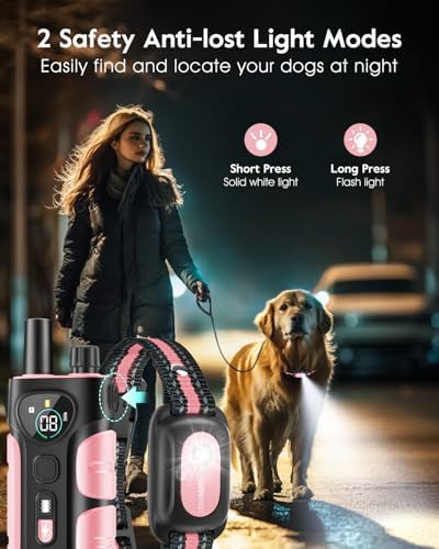 Slopehill shock collar receiver showcasing the safe contact points and sleek pink design