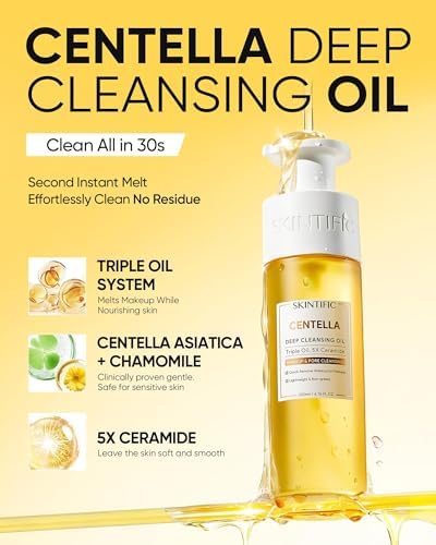 Skintific Centella Deep Cleansing Oil label details and ingredients