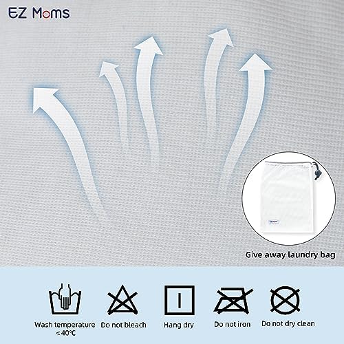 Detailed view of the elastic high waist band on the EZ Moms toddler boy training pants