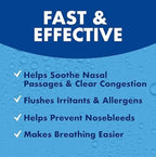 Close up view of the ergonomic spray nozzle on a Simply Saline congestion mist bottle