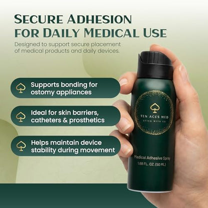 Ten Aces Medical Adhesive Spray 360 degree nozzle application for medical devices