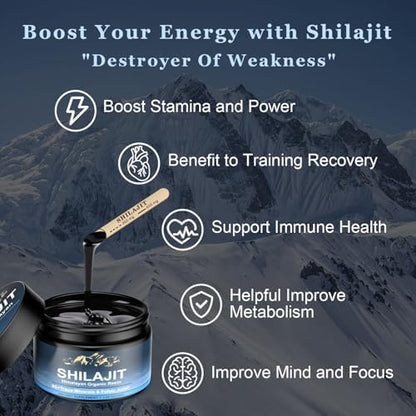 Himalayan shilajit resin for women wellness and natural vitality in 30 grams jar