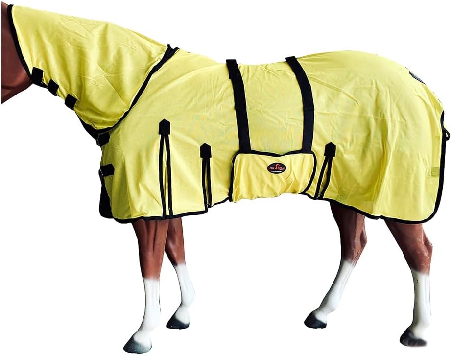 75 in HILASON Horse Fly Sheet Uv Protect Mesh Bug Mosquito Summer Spring - Image 9