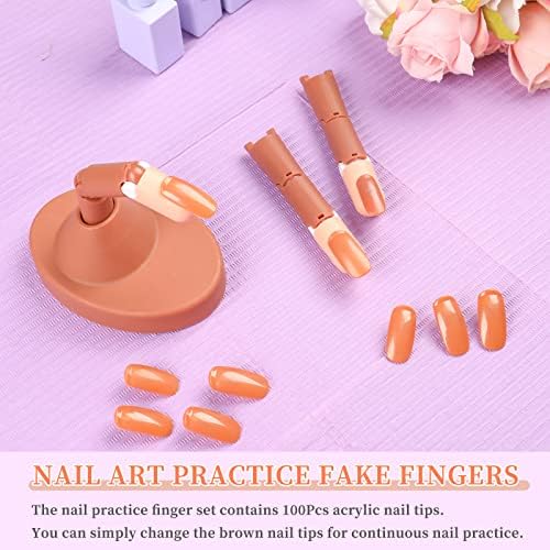 Professional nail tech training tools for acrylic practice
