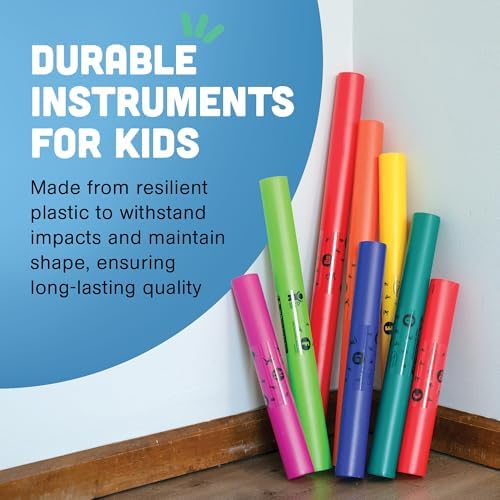 Eight piece lightweight sound sticks for schools and early childhood rhythm development