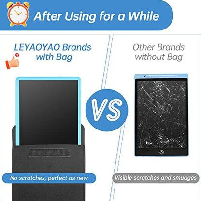 LCD Writing Tablet Drawing Tablets for Kids 10Inch with Protect Bag,LEYAOYAO Colorful Screen Drawing Board Doodle Scribbler Pad Learning Educational Toy - Gift for 3-6 Years Old Boy Girl (Blue) - Image 3