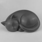 Size reference overview of the five inch compact sleeping kitty remembrance box