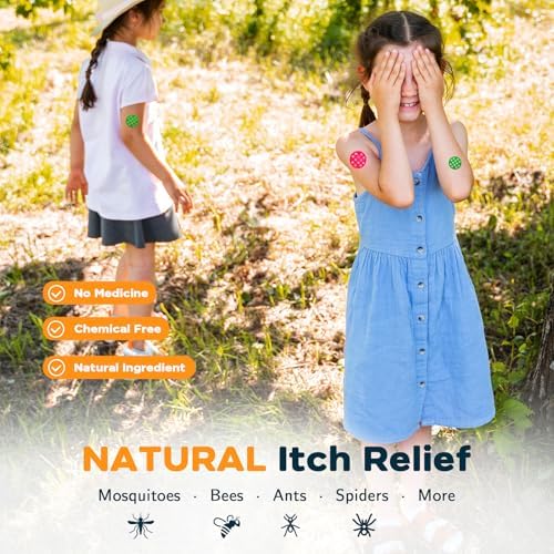 YARKOR insect bite relief hydrocolloid stickers applied on skin for scratch prevention